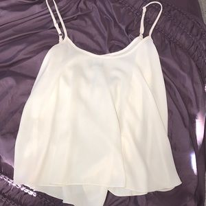 Cream white flowy tank